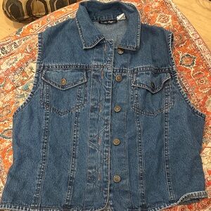 Denim Sleeveless Vest